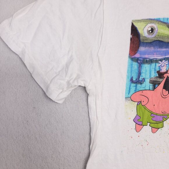 Nickelodeon SpongeBob Casual Graphic T-Shirt Adult Mens Size Small S White - Picture 4 of 9